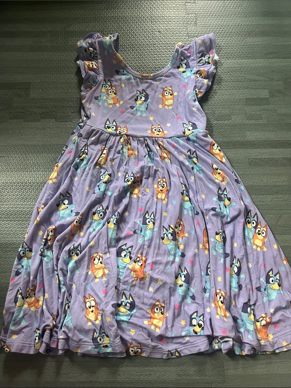 Little Sleepies Lavender Bluey Print Twirl Dress